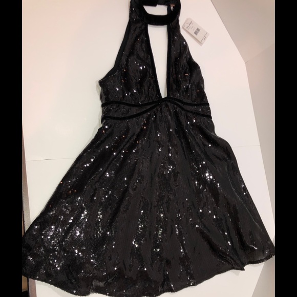 NWT Free People Black sequin dress size 4 - Picture 6 of 6